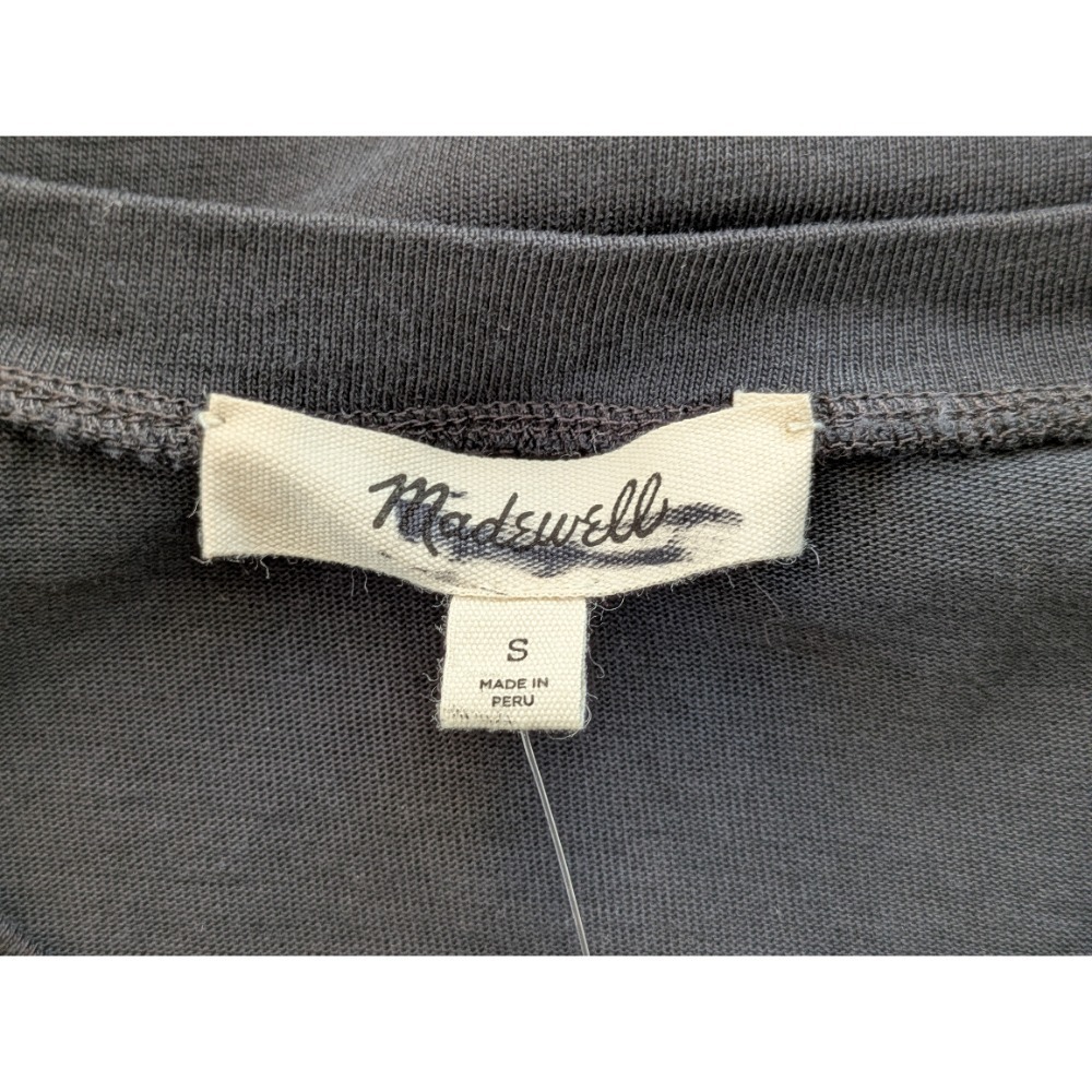 Madewell Side-Cinch Muscle Tee Womens Size S Black NWT $49 NJ787 - Picture 4 of 6